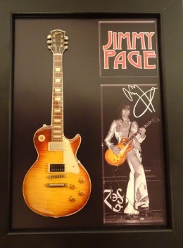 Mini gitara w stylu Jimmy Page w ramce FMG-012