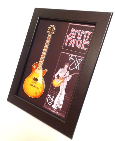 Mini gitara w stylu Jimmy Page w ramce FMG-012