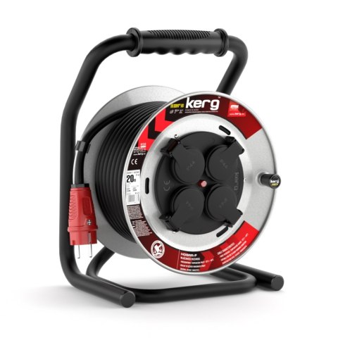 Przedł.BĘBNOWY KERG 3G2.5 20M CZARNY H05RRF PL guma EPR stałe gniazda