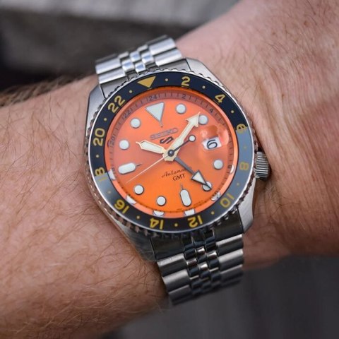 ZEGAREK MĘSKI SEIKO 5 SPORTS SSK005K1 GMT AUTOMAT WR100 + BOX