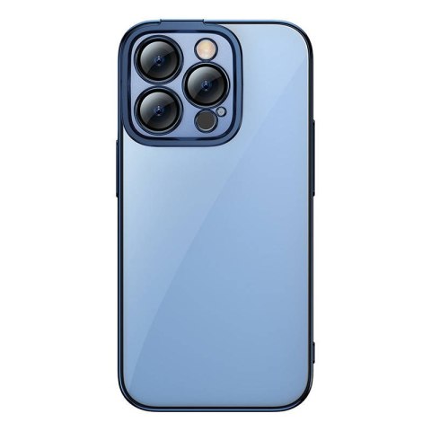 Zestaw ochronny BASEUS Glitter do iPhone 14 Pro (niebieski)