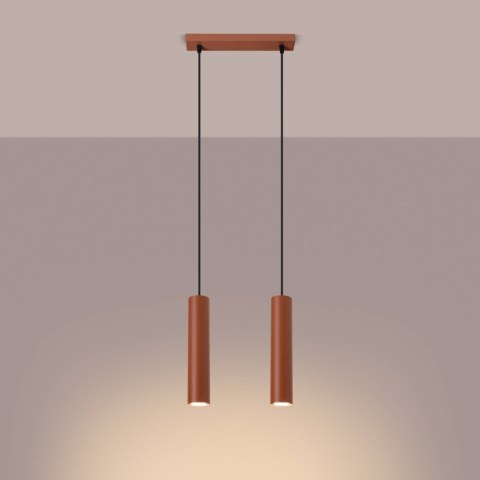 Lampa wisząca LAGOS 2 ochra czerwona