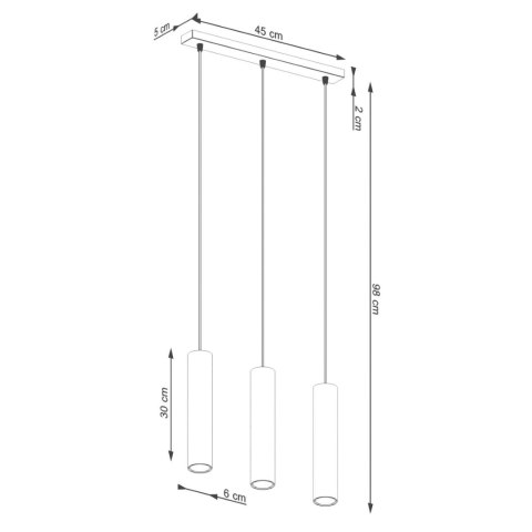 Lampa wisząca LAGOS 3L beżowa