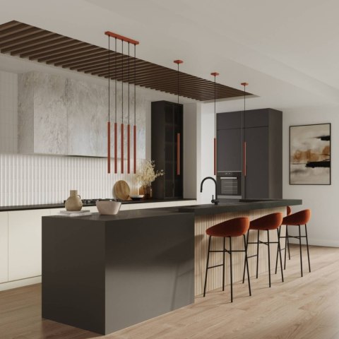 Lampa wisząca PASTELO 1 ochra czerwona