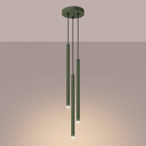 Lampa wisząca PASTELO 3 zielona oliwka