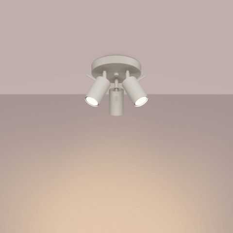 Plafon RING 3P beżowy