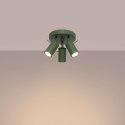Plafon RING 3P zielony oliwkowy