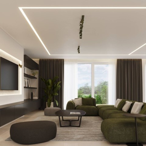 Plafon RING 4L zielony oliwkowy