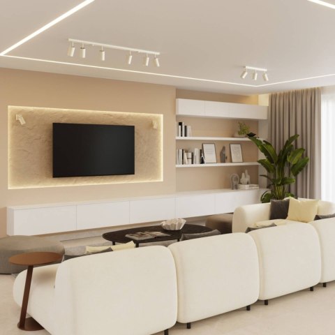 Plafon RING 6L beżowy