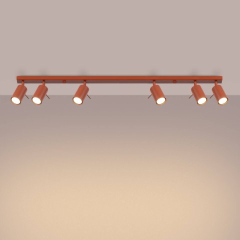 Plafon RING 6L ochra czerwona