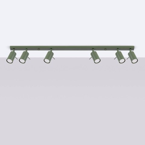 Plafon RING 6L zielony oliwkowy