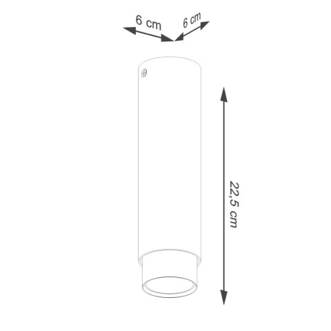Plafon NERO 22,5 czarny/złoty