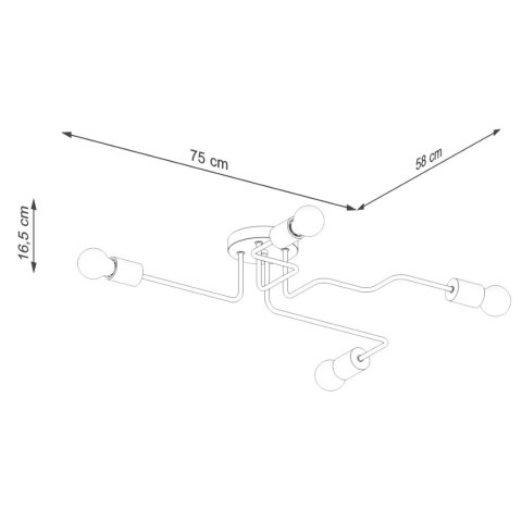 Żyrandol TIMBO 4 biały