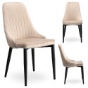 Krzesło welurowe LORIENT VELVET beżowe