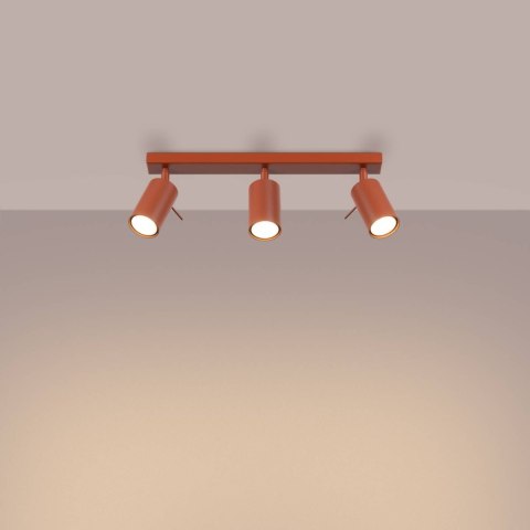 Plafon RING 3L ochra czerwona