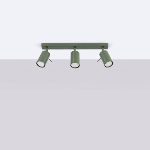 Plafon RING 3L zielony oliwkowy