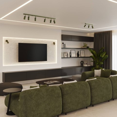 Plafon RING 3L zielony oliwkowy