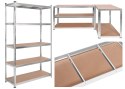 Regał stalowy magazynowy 200kg 5 poziomów 205x120x45 cm ocynkowany