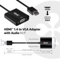 CLUB3D CAC-1302 adapter kablowy 0,5 m HDMI Typu A (Standard) VGA (D-Sub) Czarny