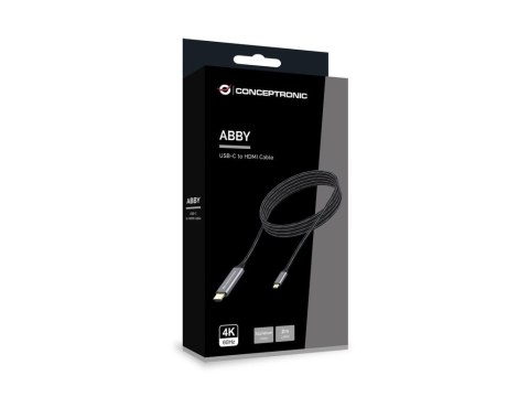 Conceptronic ABBY10G adapter kablowy 2 m USB Type-C HDMI Szary