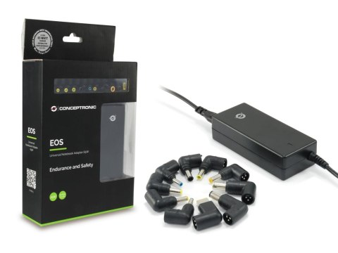 Conceptronic CNB65 adapter zasilający/ inwentor Wewnętrzna 65 W Czarny