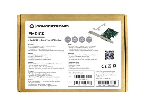 Conceptronic EMRICK07G adapter Wewnętrzny USB 3.2 Gen 2 (3.1 Gen 2)
