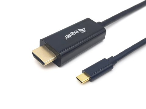 Equip 133412 adapter kablowy 2 m USB Type-C HDMI Typu A (Standard) Czarny