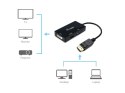 Equip 133441 adapter kablowy 0,24 m DisplayPort DVI-D + VGA (D-Sub) + HDMI Czarny
