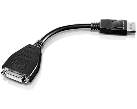 Lenovo 45J7915 adapter kablowy 0,2 m DVI-D DisplayPort Czarny