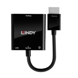 Lindy 38285 adapter kablowy 0,1 m HDMI Typu A (Standard) VGA (D-Sub) Czarny