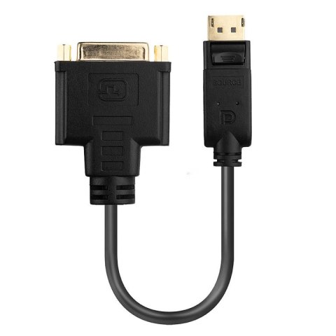 Lindy 41004 adapter kablowy 0,15 m DisplayPort DVI-D Czarny