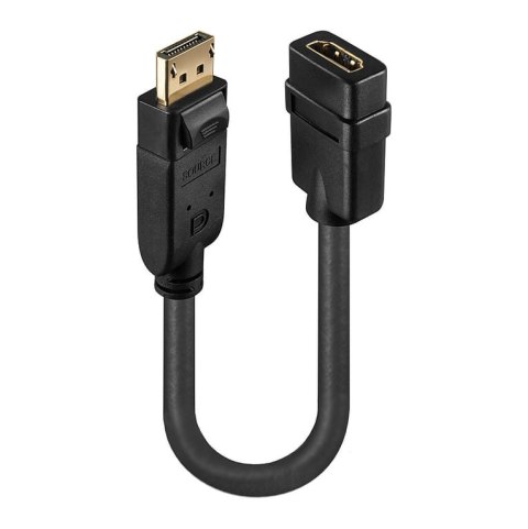 Lindy 41005 adapter kablowy 0,15 m DisplayPort HDMI Czarny