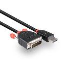 Lindy 41490 adapter kablowy 1 m DVI-D DisplayPort Czarny