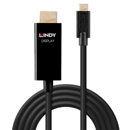 Lindy 43291 adapter kablowy 1 m USB Type-C HDMI Typu A (Standard) Czarny