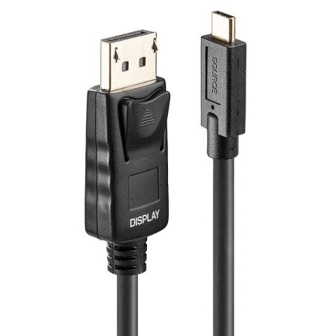 Lindy 43305 adapter kablowy 5 m USB Type-C DisplayPort Czarny