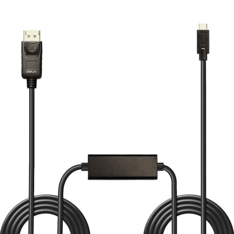 Lindy 43305 adapter kablowy 5 m USB Type-C DisplayPort Czarny
