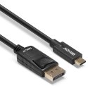 Lindy 43305 adapter kablowy 5 m USB Type-C DisplayPort Czarny