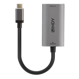 Lindy 43327 adapter kablowy 0,11 m USB Type-C HDMI Czarny, Szary