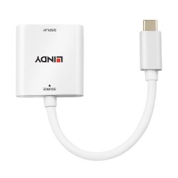 Lindy 43339 adapter kablowy 0,1 m USB Type-C HDMI Biały