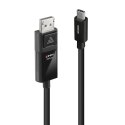 Lindy 43343 adapter kablowy 3 m USB Type-C DisplayPort Czarny