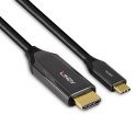 Lindy 43367 adapter kablowy 1 m USB Type-C HDMI Typu A (Standard) Czarny