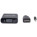 Manhattan 151559 adapter kablowy 0,3 m HDMI + 3.5mm VGA (D-Sub) Czarny