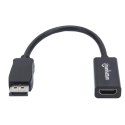 Manhattan 151634 adapter kablowy 0,15 m HDMI Typu A (Standard) DisplayPort Czarny