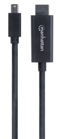 Manhattan 153232 adapter kablowy 1,8 m Mini DisplayPort HDMI Typu A (Standard) Czarny