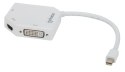 Manhattan 207362 adapter kablowy 0,25 m Mini DisplayPort DVI-I + VGA (D-Sub) + HDMI Biały