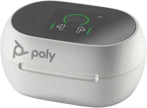 Poly Białe etui do ładowania z ekranem dotykowym Voyager Free 60+ UC do adaptera BT700 USB-A