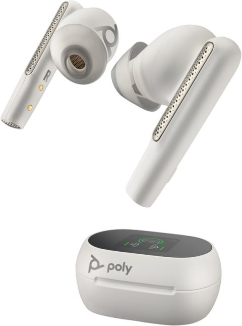 HP Poly Białe słuchawki douszne Poly Voyager Free 60/60+ z certyfikatem Microsoft Teams (2 sztuki)