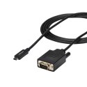 StarTech CDP2VGAMM2MB adapter kablowy 2 m USB Type-C VGA (D-Sub) Czarny