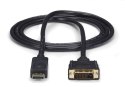 StarTech DP2DVI2MM6 adapter kablowy 1,8 m DisplayPort DVI-D Czarny