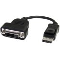 StarTech DP2DVIS adapter kablowy 0,2 m DisplayPort DVI-D Czarny